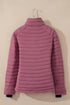 Solid Color Zip-up Quilted Puffer Jacket